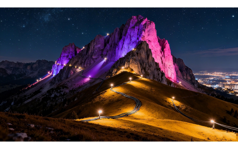 光影塑山魂：山體亮化工程的藝術(shù)、科技與實(shí)踐探索